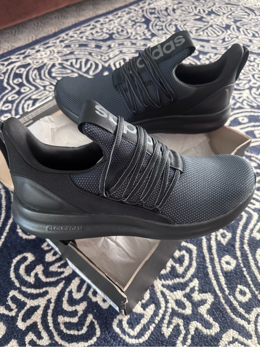 adidas Men’s Black Athletic Sneakers with Slip-On Fit